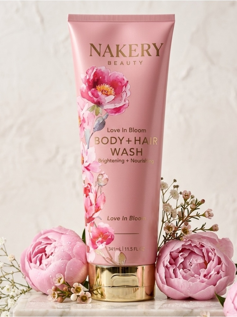 Nakery Beauty "Love In Bloom" Body + Hair Wash 11.5 oz